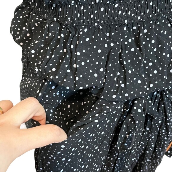 Malia Mills Joan Strapless Polka Dot Maxi Dress Black Women’s Size 6 New - Picture 9 of 13